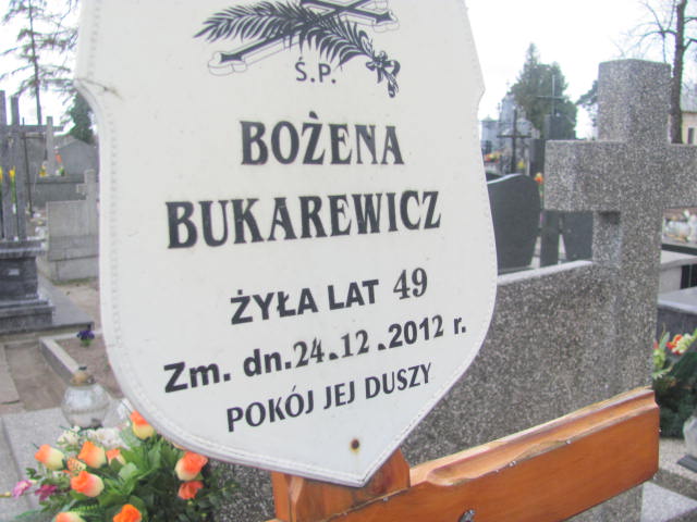 Bożena Bukarewicz Biała Rawska - Grobonet - Wyszukiwarka osób pochowanych