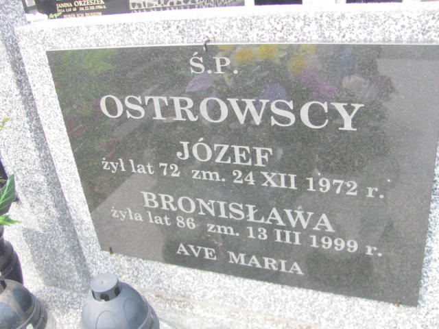 Józef Ostrowski Biała Rawska - Grobonet - Wyszukiwarka osób pochowanych