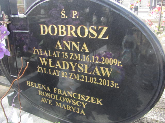 Grób Franciszek Rosołowski