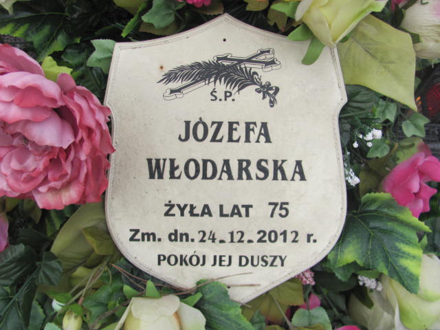 Józefa Włodarska Biała Rawska - Grobonet - Wyszukiwarka osób pochowanych