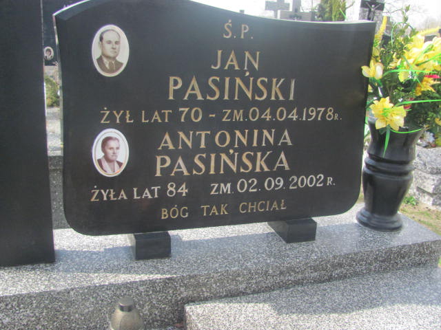 Jan Pasiński Biała Rawska - Grobonet - Wyszukiwarka osób pochowanych