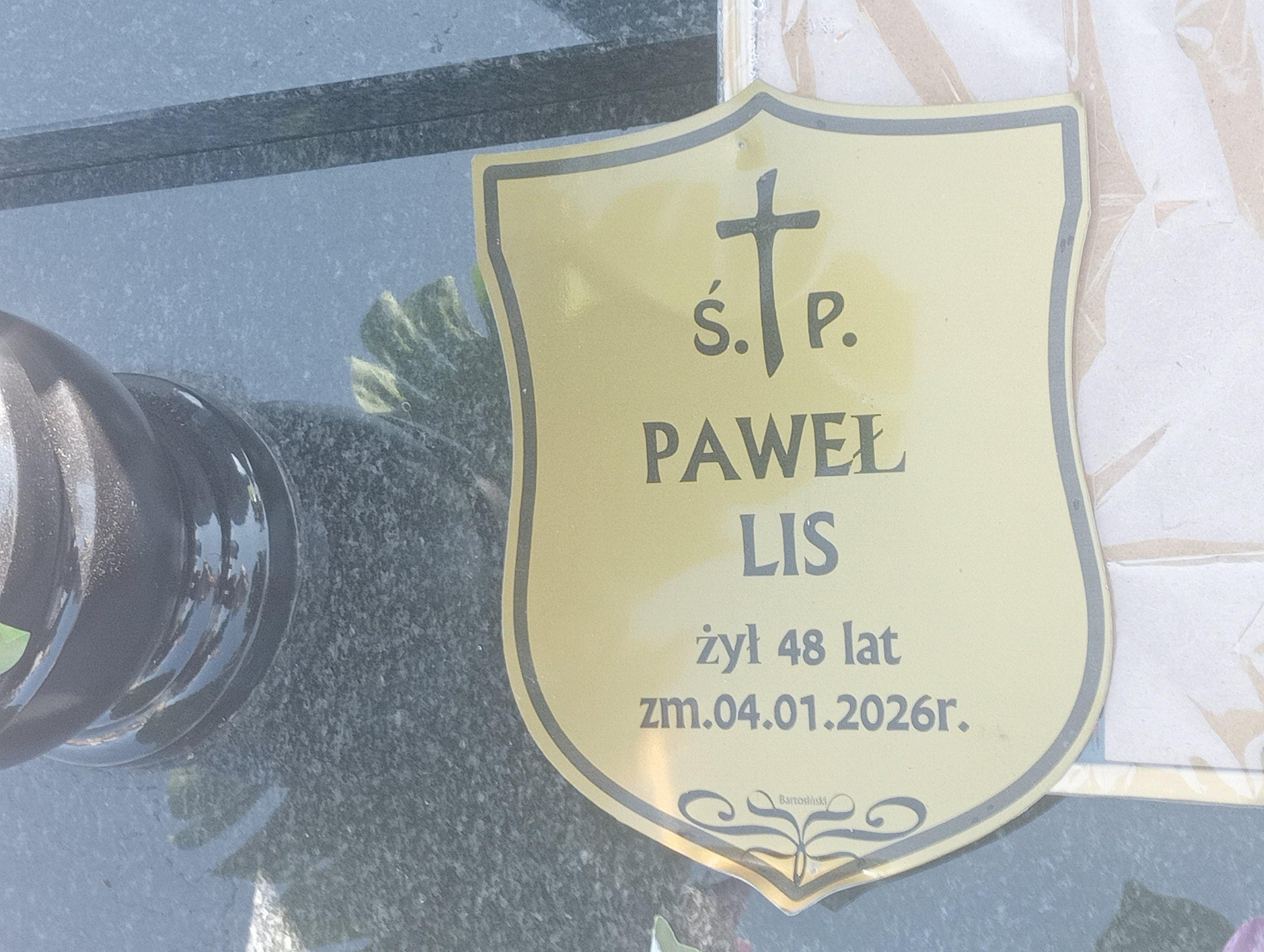 Paweł Lis 1977 Biała Rawska - Grobonet - Wyszukiwarka osób pochowanych